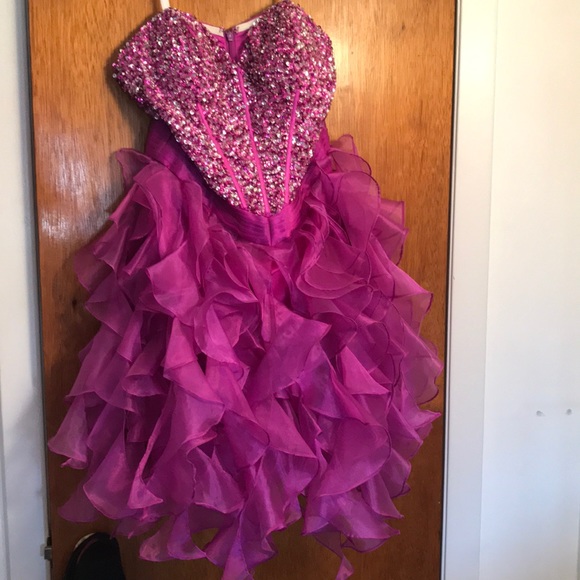 Short purple Clarisse prom dress - Picture 4 of 7